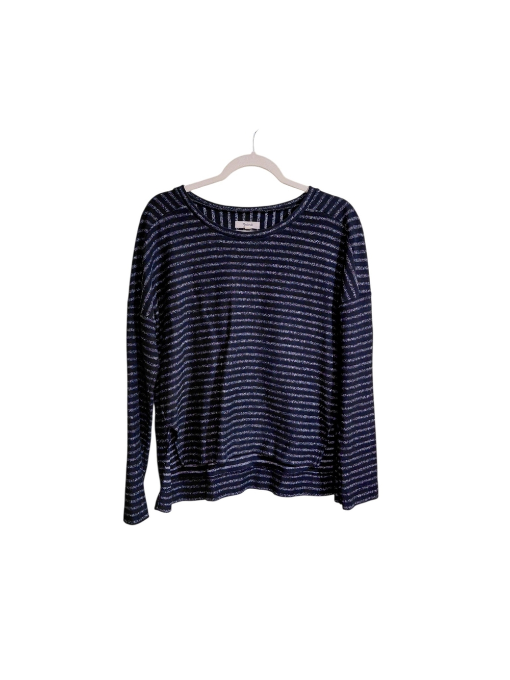 Madewell Black and White Striped Long Sleeve Tee
